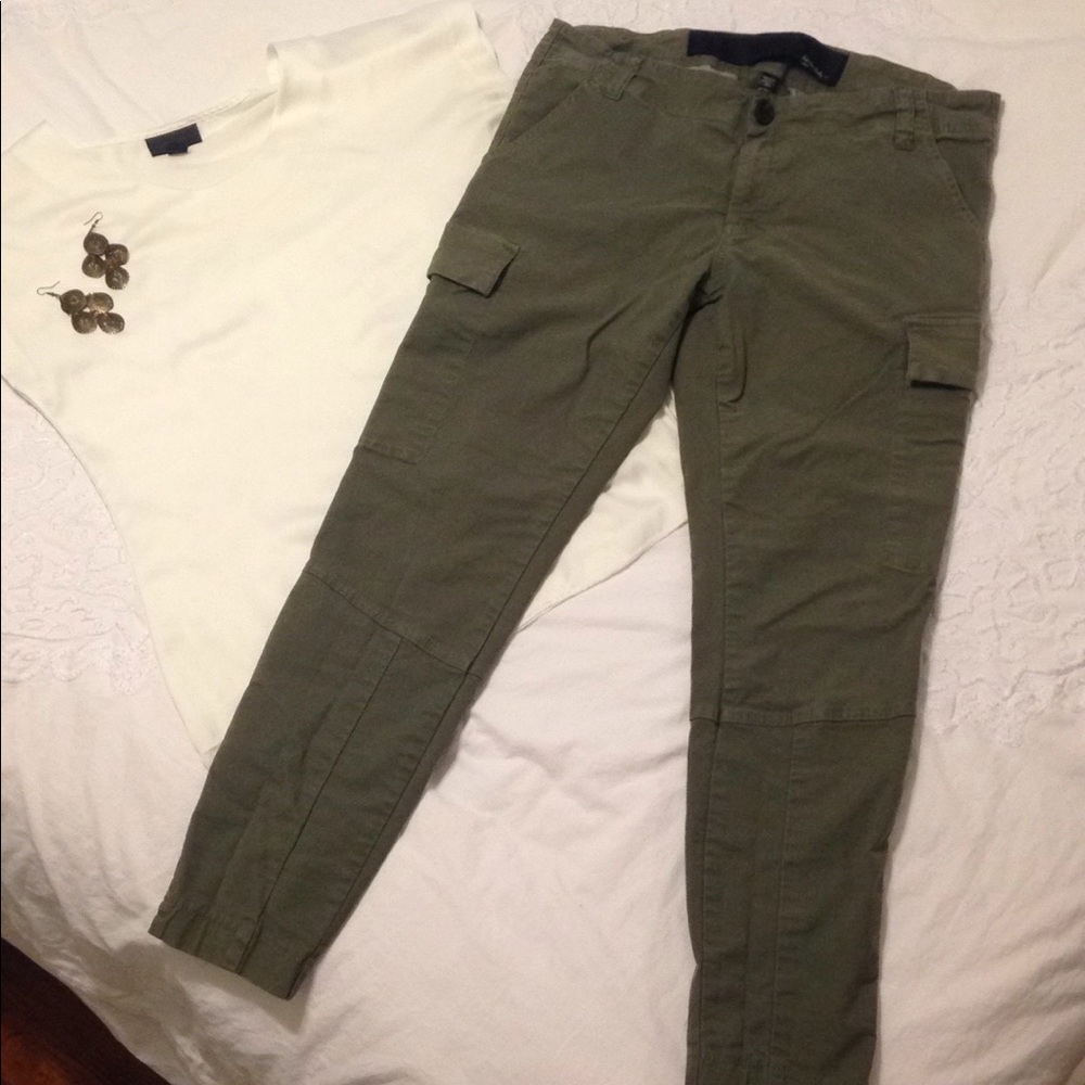 Joe's Army Green Skinny Cargo Pants